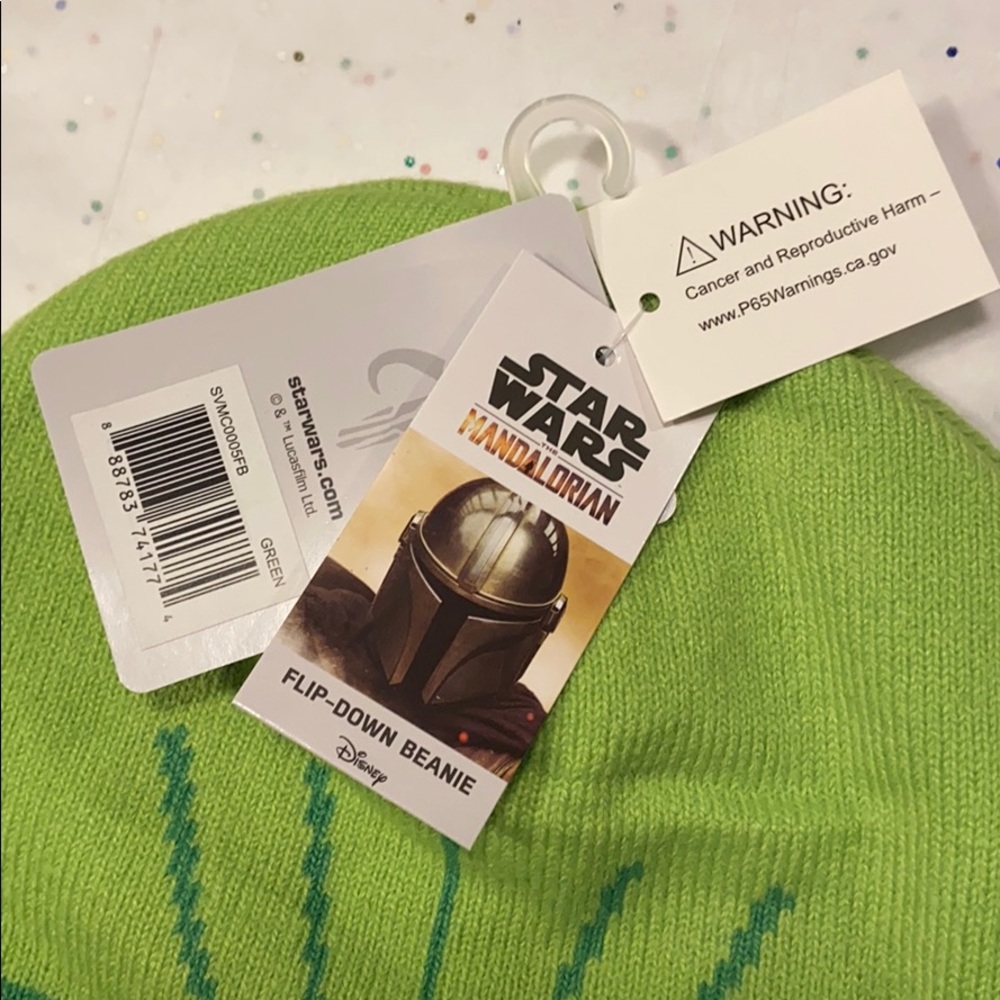 Baby Yoda Roll Down Beanie hat 👒 NWT ADULT SIZE - Picture 5 of 6